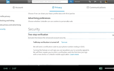 How to setup 2 Factor Authentication on LinkedIn