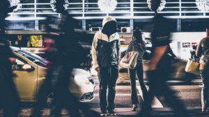 Scary guy in hooded jacket
